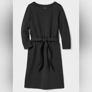 Duluth Trading Company Ponte Pro Black 3/4 Sleeve Dress Size Small Travel Dress